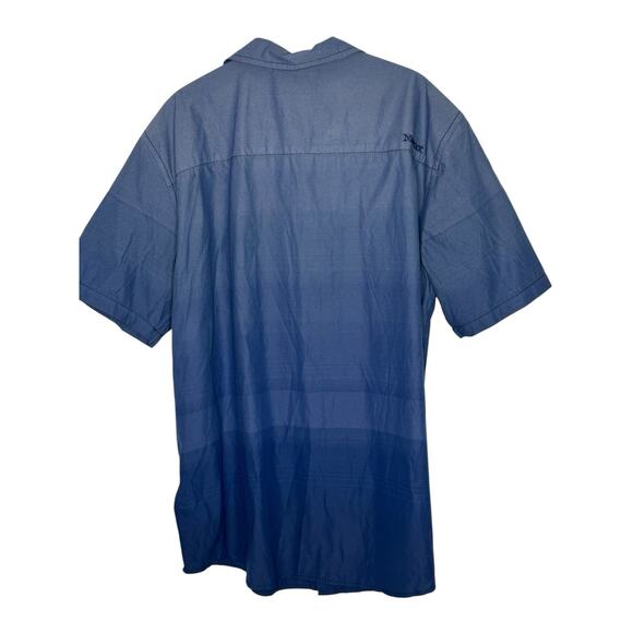 Marmot Mens Blue Gradient Ombré Shirt Large‎ Button Up Outdoor Hiking Camping - Picture 5 of 10